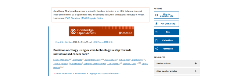 Precision-oncology-using-ex-vivo-technology-a-step-towards-individualised-cancer-care-PMC-02-18-2025_01_39_PM Precision-oncology-using-ex-vivo-technology-a-step-towards-individualised-cancer-care-PMC-02-18-2025_01_39_PM